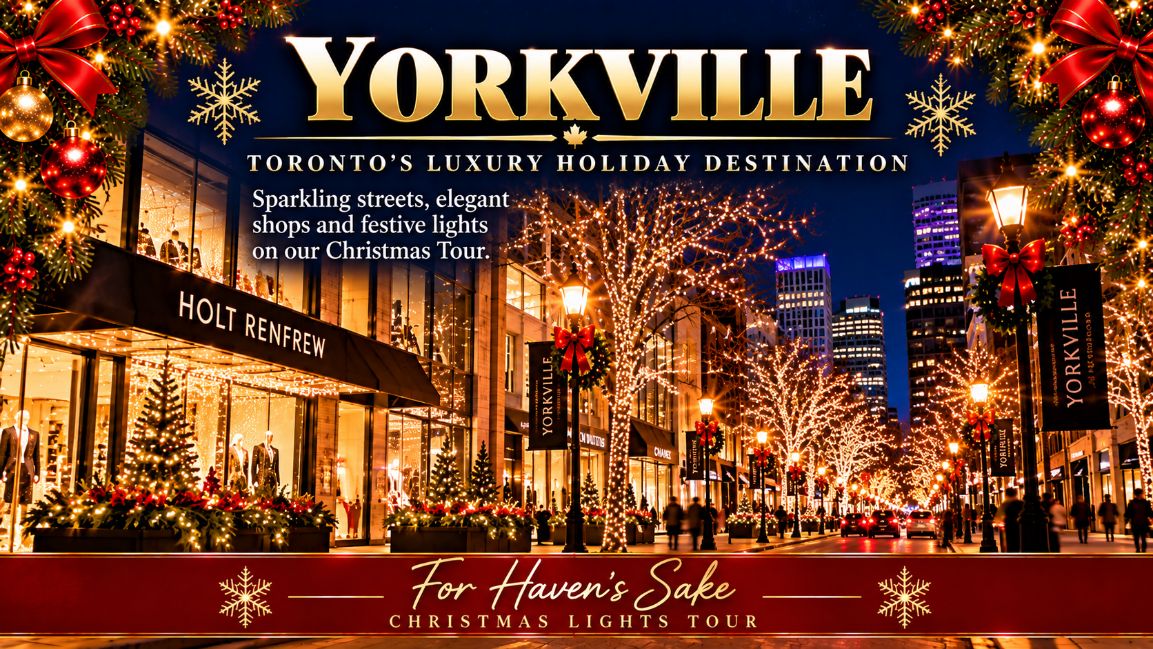 Yorkville illuminated for Toronto Winter Festival of Lights