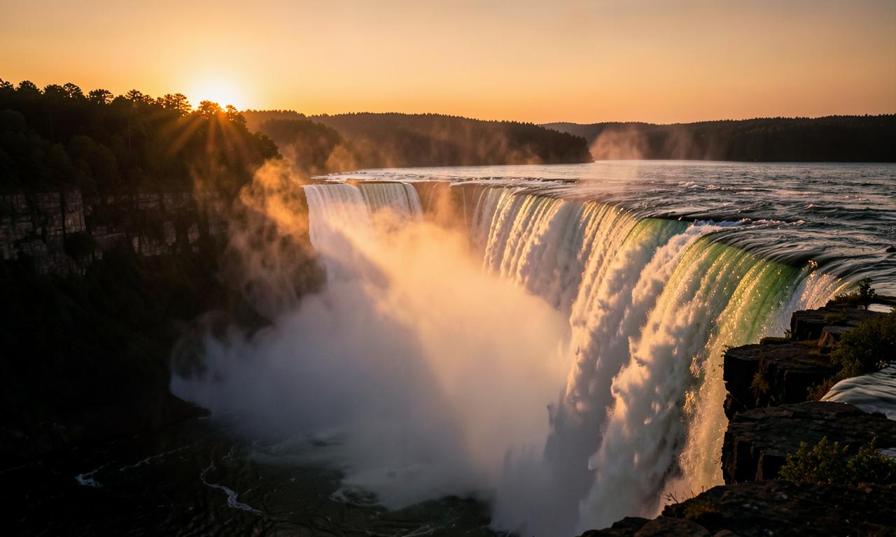 Niagara Falls at golden hour